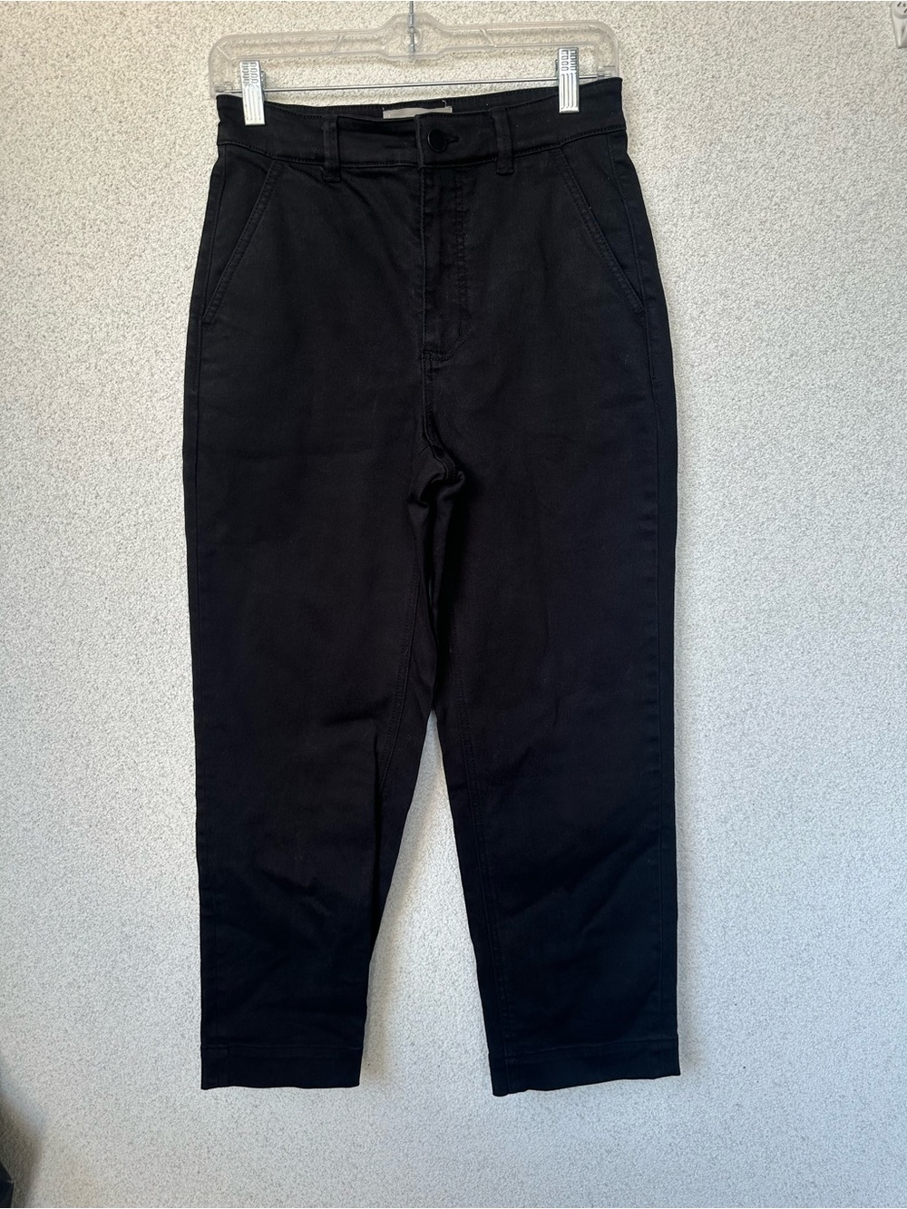 Everlane Black High Waist Chino Trouser | Tapered | 14” Waist / 26” Inseam | XS